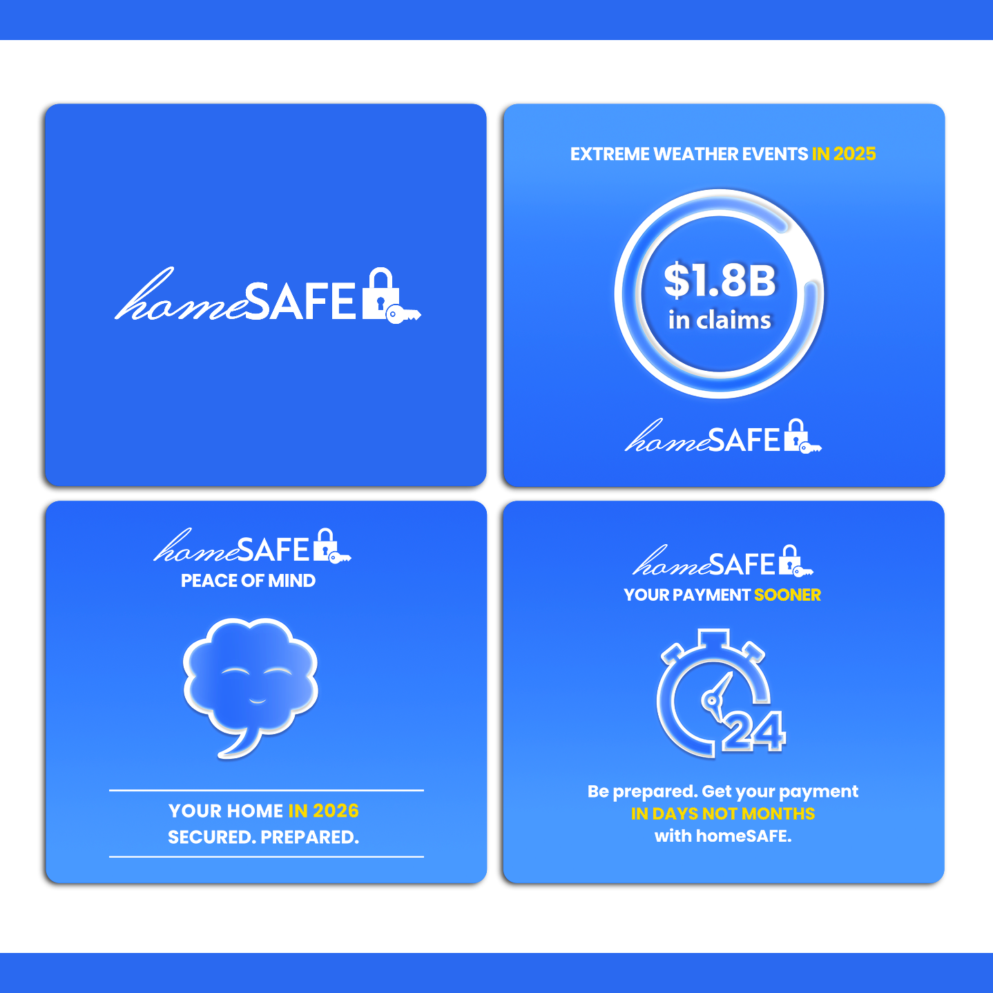 homeSAFE logo, brand and social media designs by Graphic Designer Melissa Sherley