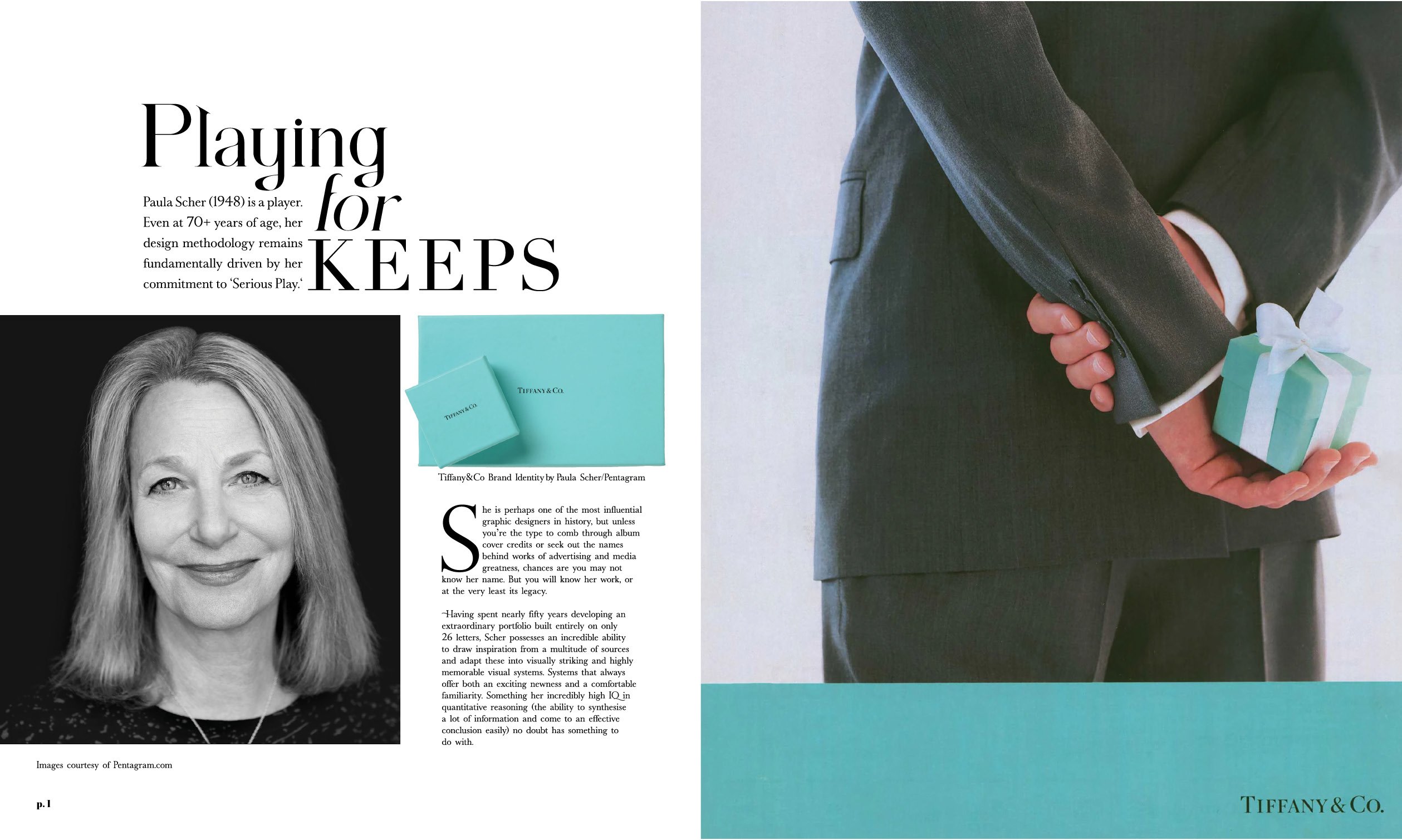 Paula Scher Print and Digital Article designs by Graphic Designer, Melissa Sherley