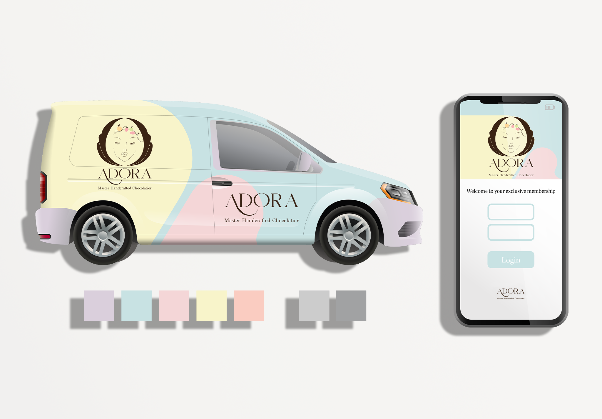 Adora loyalty card design by Graphic Designer Melissa Sherley