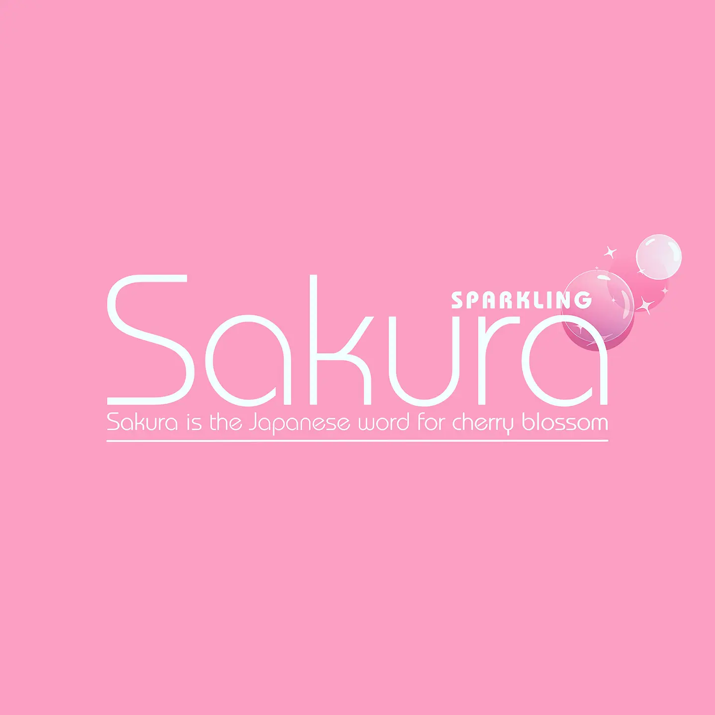 Sakura Sparkling logo design by Graphic Designer Melissa Sherley